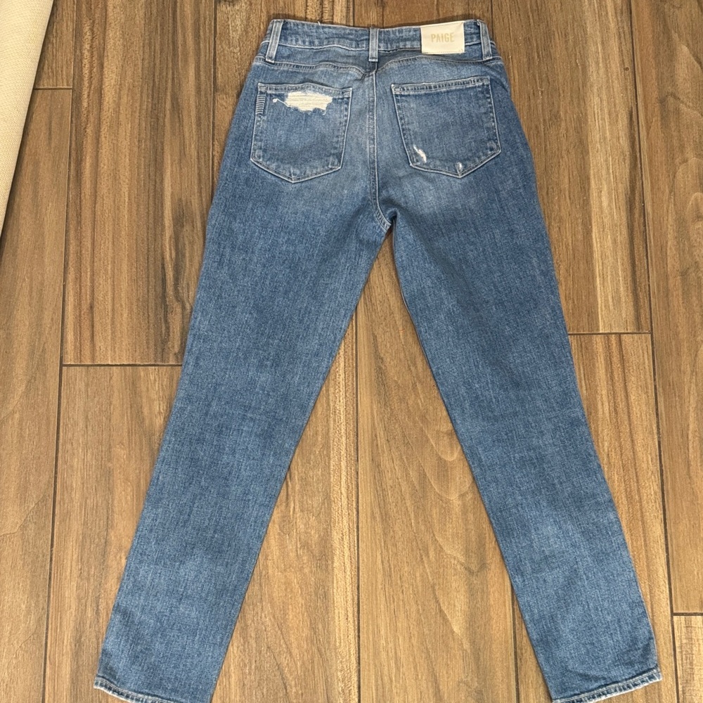 PAIGE Classic Blue Straight Leg Jeans - Picture 3 of 4